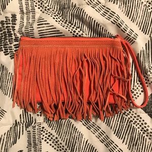 American Eagle Fringe Wristlet